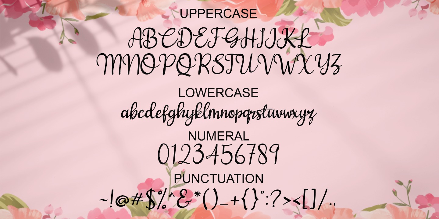 Example font love & heart #2